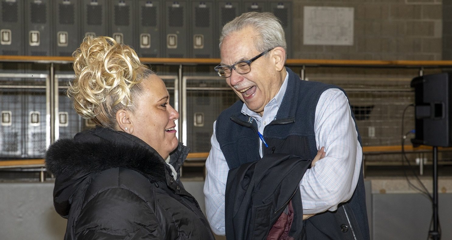 NYCHA Chair Greg Russ with resident leader