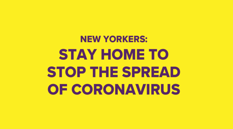 stay home to stop the spread of coronavirus