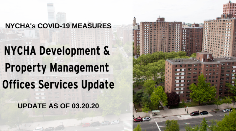 NYCHA Developments and Property Management Offices Services Update