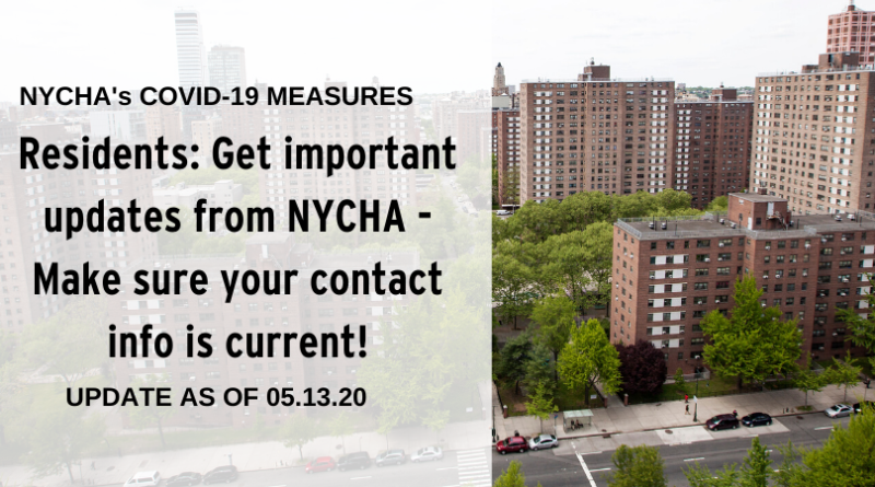 Residents: Get important updates from NYCHA - Make sure your contact info is correct!