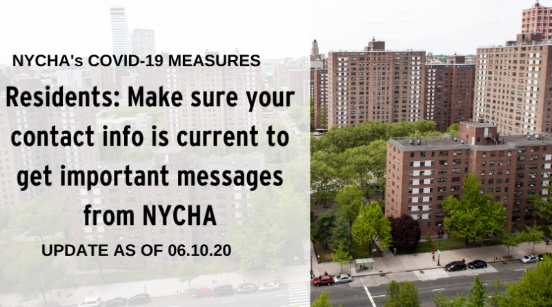 Make sure your contact info is current to get important messages from NYCHA