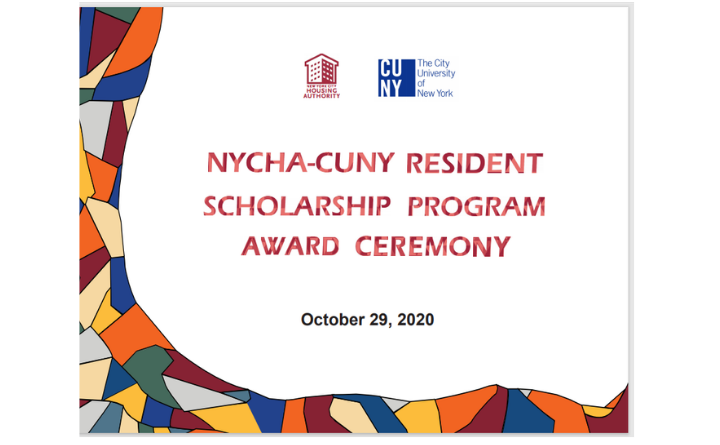 NYCHA CUNY resident scholarship program award ceremony