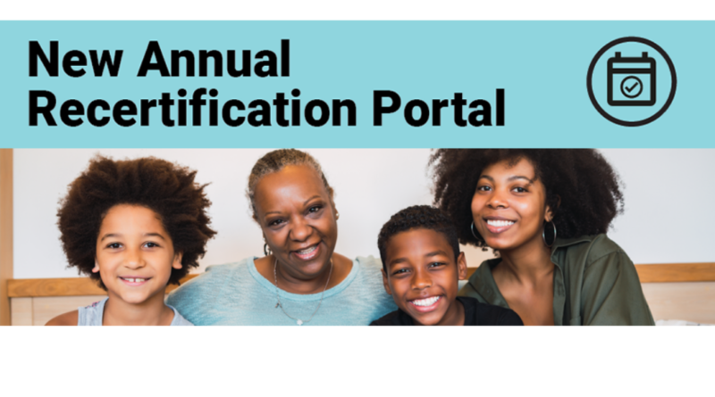 Annual Recertification portal opens