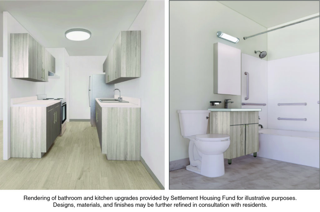 Bathroom and kitchen renovation renderings