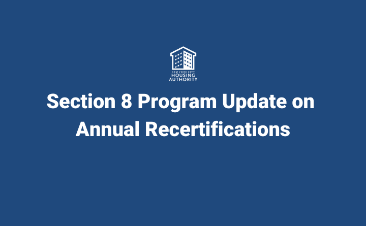 Section 8 program update on annual recertifications