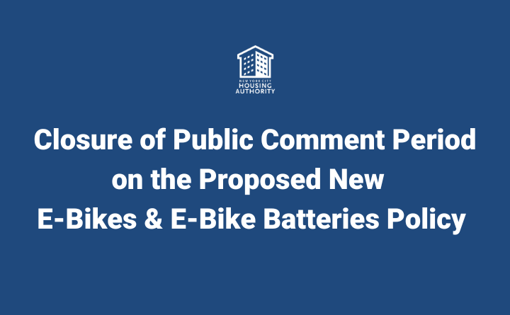 Closure of proposed e-bike policy public comment period