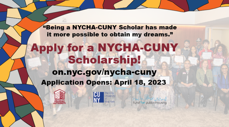 graphic about NYCHA-CUNY Scholarship application