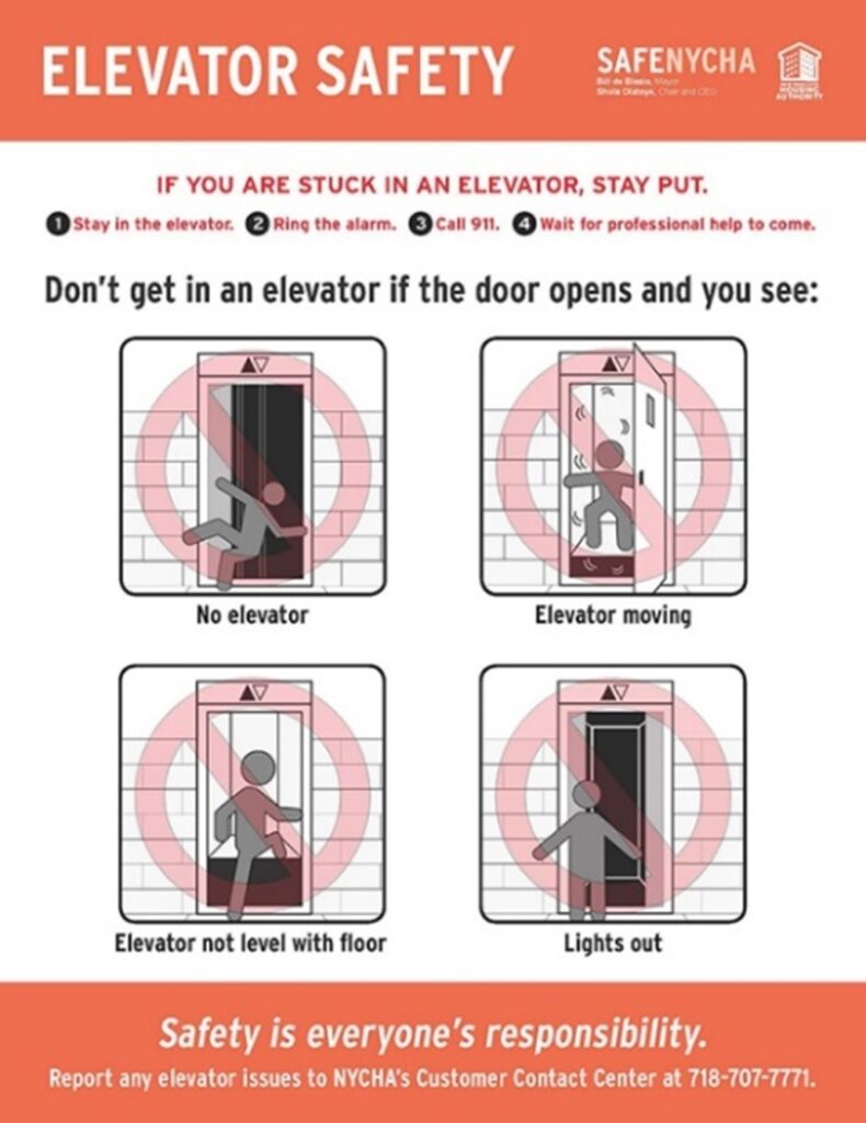 Elevator safety tips