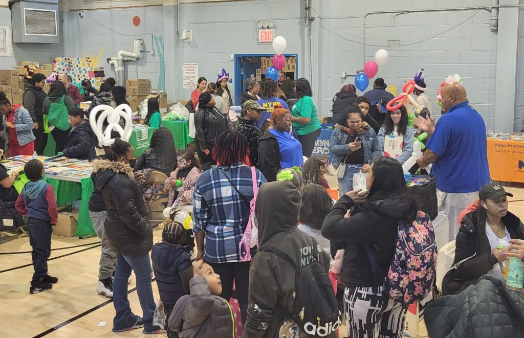 Families attending the recent Healthy Start @ NYCHA Resource Fair.