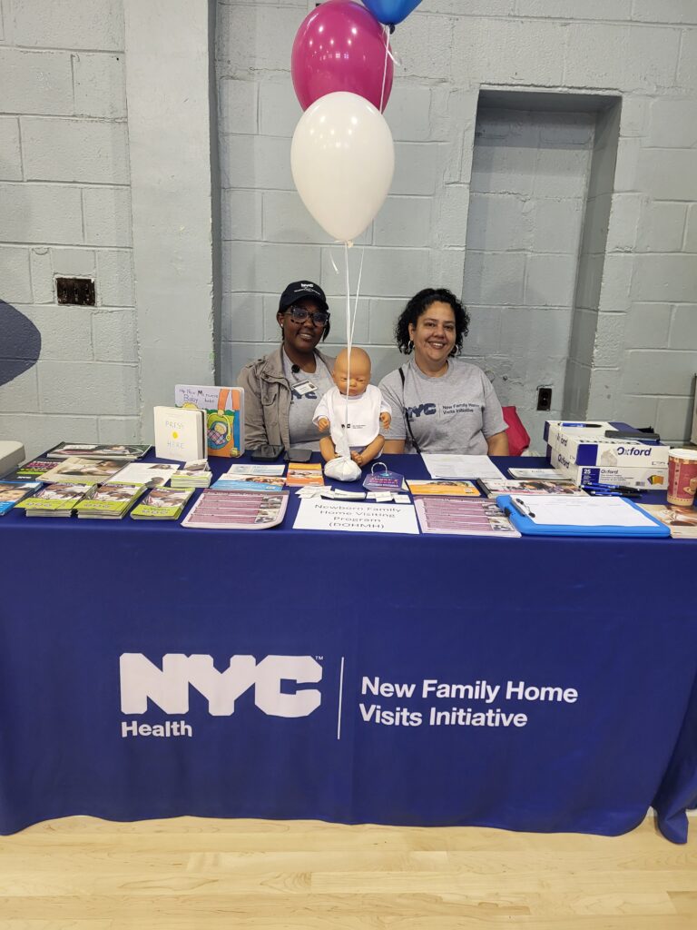 Representatives from NYC Health's New Family Home Visits Initiatives pictured at the recent Healthy Start @ NYCHA resource fair.