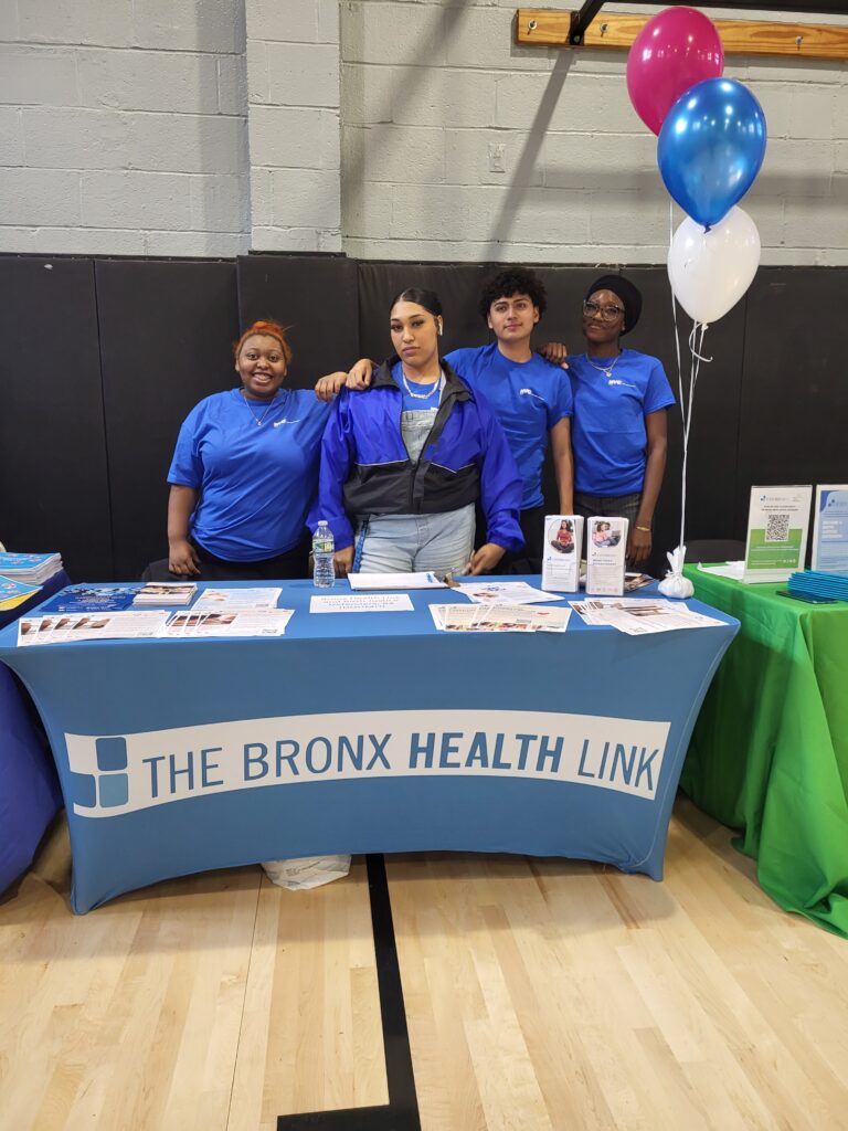 Representatives from The Bronx Health Link at the recent Healthy Start @ NYCHA resource fair.