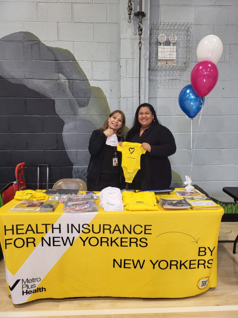 Representatives from MetroPlusHealth at the recent Healthy Start @ NYCHA resource fair.