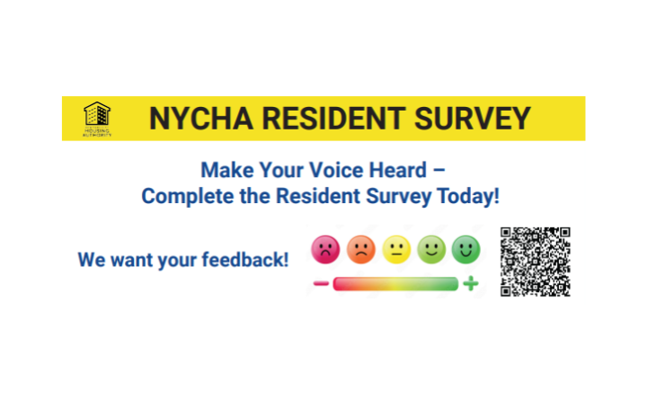 graphic with nycha resident survey text