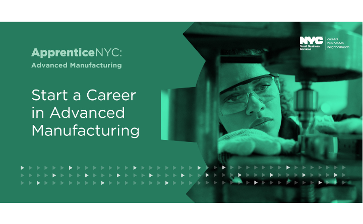 graphic with text about Manufacturing apprenticeship training