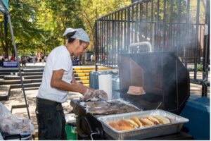 Grilling food