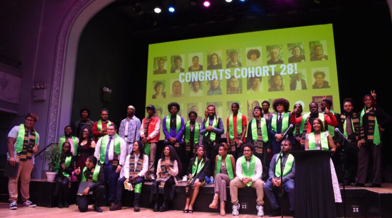 group of people on a stage