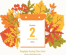 Daylight Saving Time ends