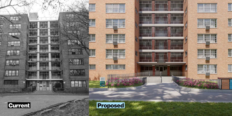 Rendering of PACT facade improvements