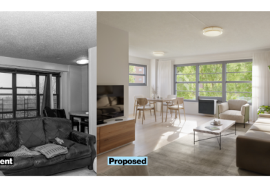 Rendering of PACT apartment improvements