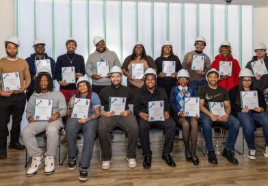 group of people wearing hardhats