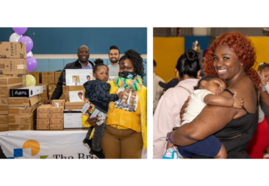 two images of Black women holding babies