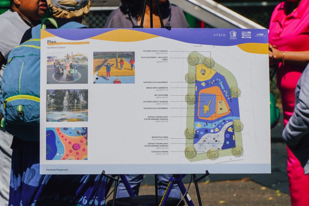 Pomonok playground ground-breaking