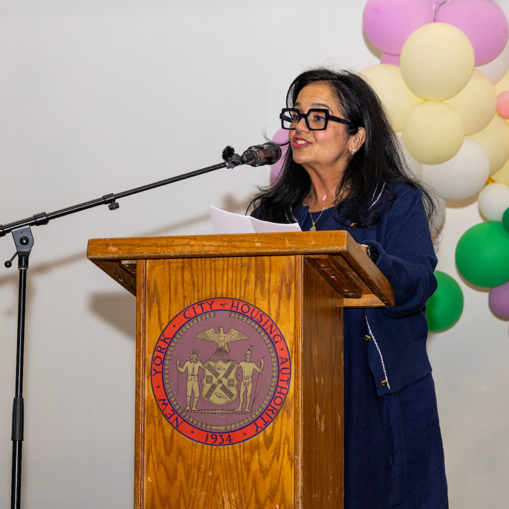 woman at podium