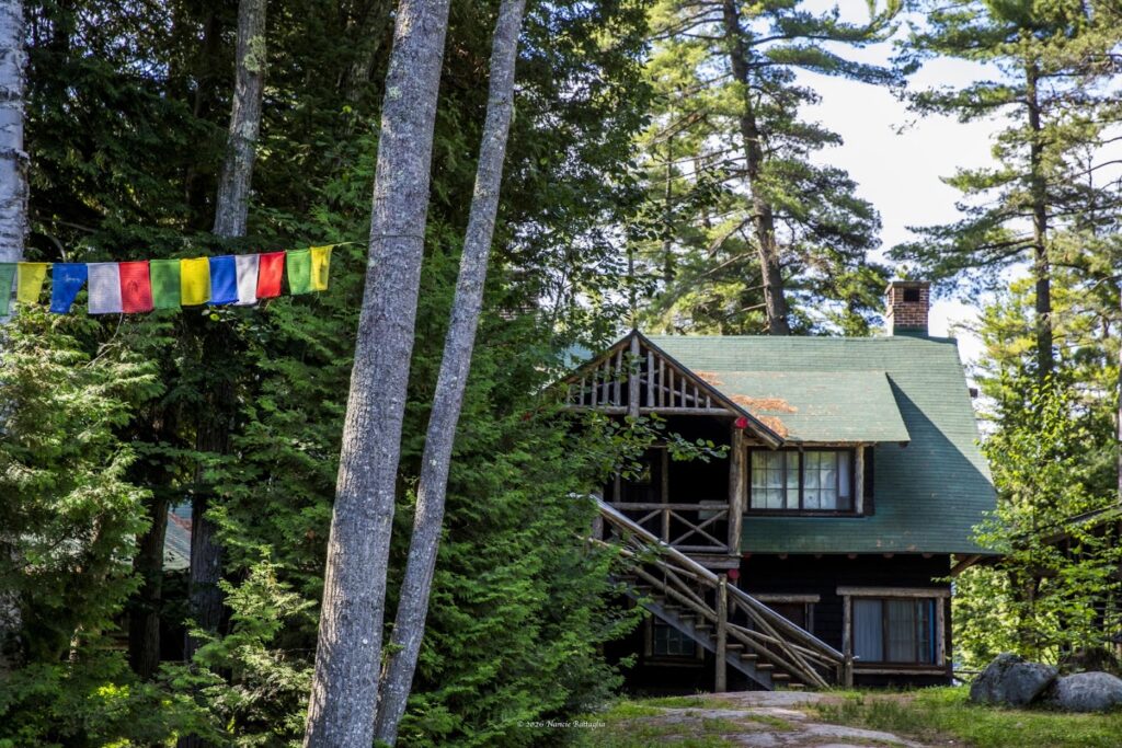 summer camp cabin in the woods