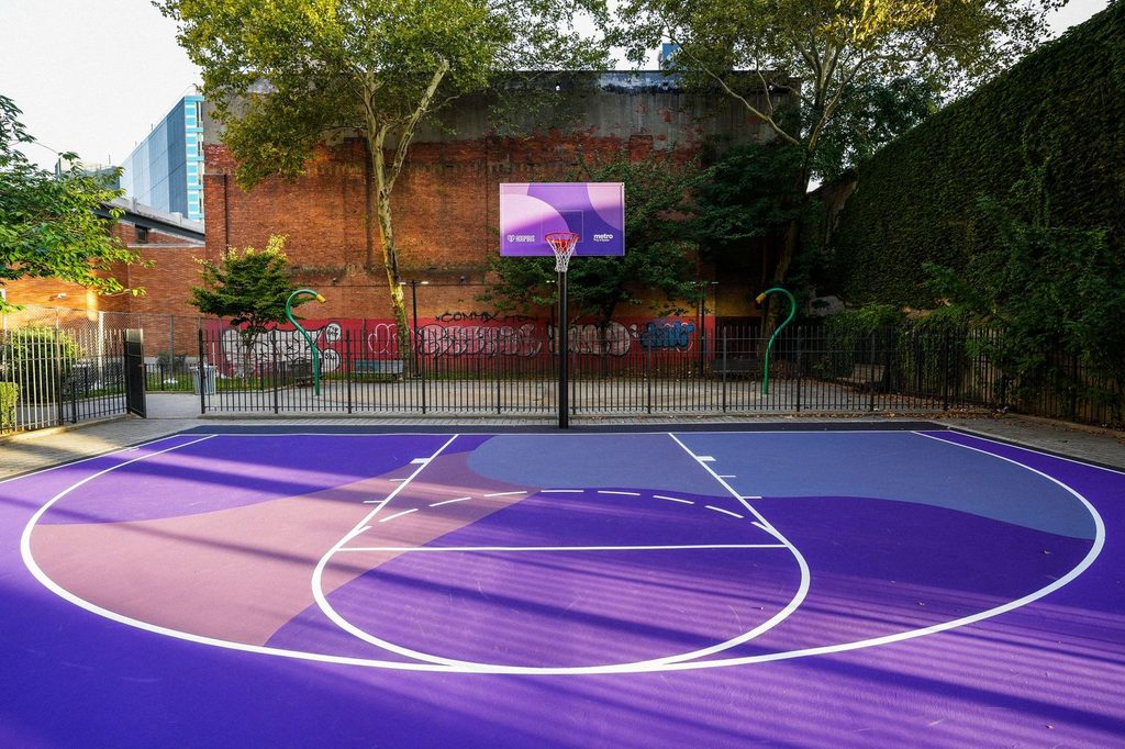 Renovated basketball court