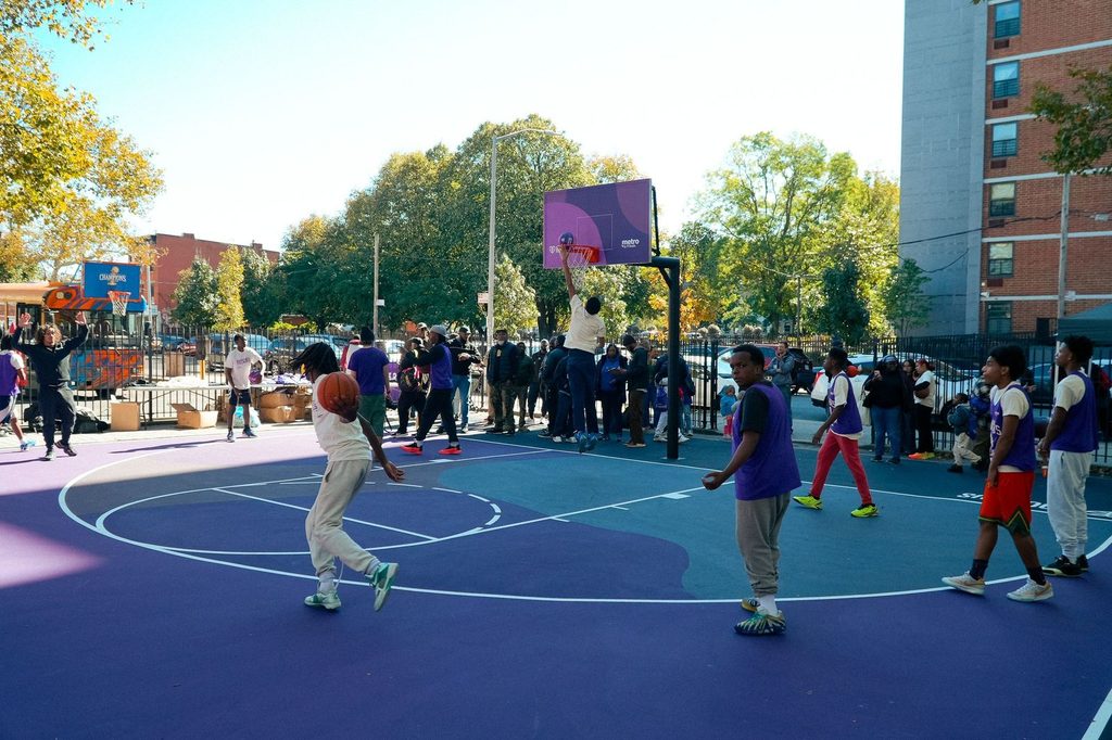 Renovated basketball court