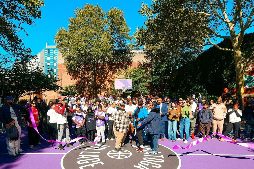 Renovated basketball court