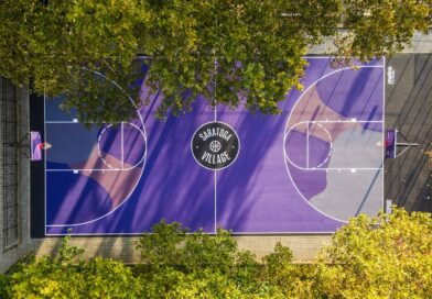 Renovated basketball court