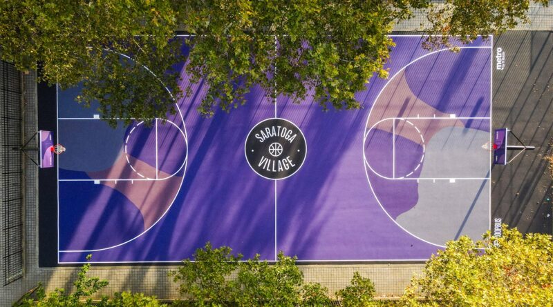 Renovated basketball court