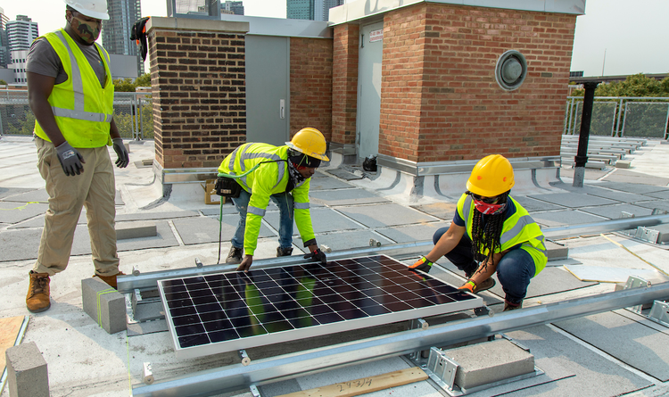 Solar panel installation
