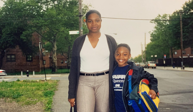 Shaniqua Lewis and her mother outside Mariners Harbor. Shaniqua Lewis and her mother outside Mariners Harbor.