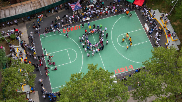 A basketball tournament was held as part of the memorial event.