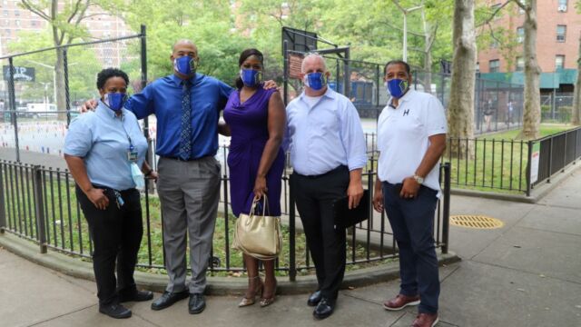 NYCHA staff members attended the memorial event.