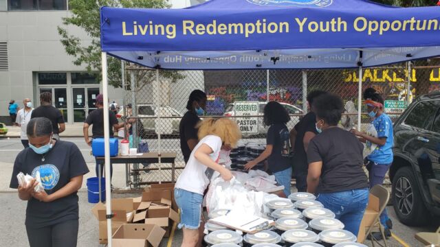 LRYOH AGVEP participants helped distribute free meals.