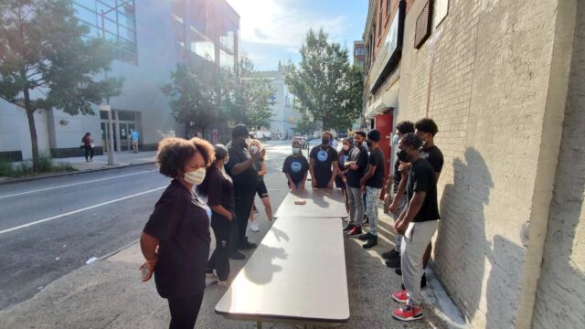 LRYOH AGVEP participants preparing for the day's free meals distribution.