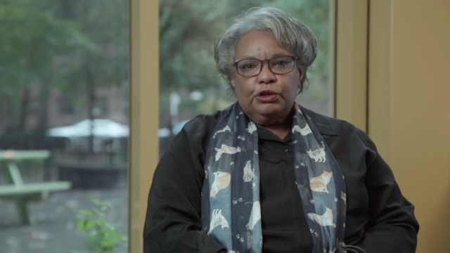 Resident Association President Darlene Waters of Elliott-Chelsea Houses accepted the Community Service Award on the association's behalf.