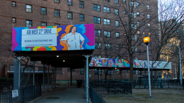 Chelsea-Elliot and Fulton Houses ArtBridge intertwining Colors Mural