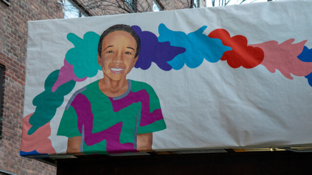 Chelsea-Elliot and Fulton Houses ArtBridge intertwining Colors Mural