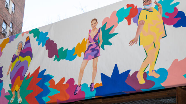 Chelsea-Elliot and Fulton Houses ArtBridge intertwining Colors Mural