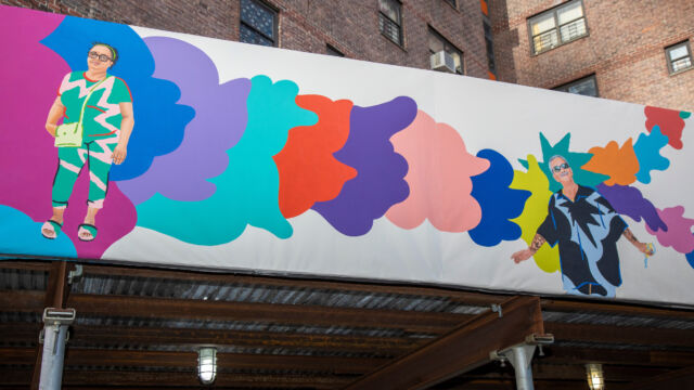 Chelsea-Elliot and Fulton Houses ArtBridge intertwining Colors Mural