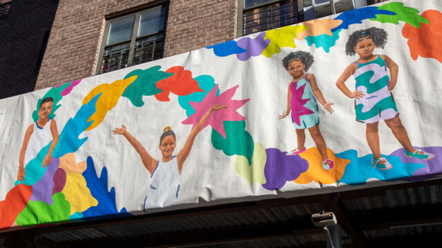 Chelsea-Elliot and Fulton Houses ArtBridge intertwining Colors Mural