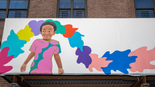 Chelsea-Elliot and Fulton Houses ArtBridge intertwining Colors Mural