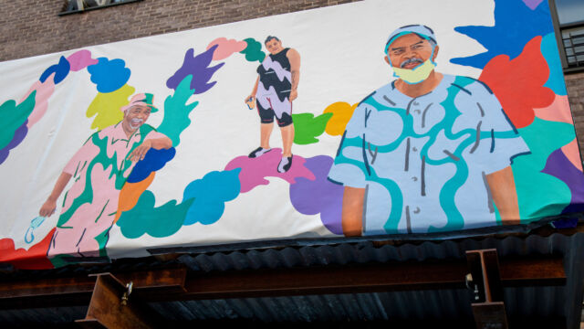 Chelsea-Elliot and Fulton Houses ArtBridge intertwining Colors Mural