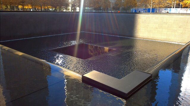 Photo by Victoria Heath. 9/11 memorial