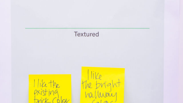 post it notes on a wall