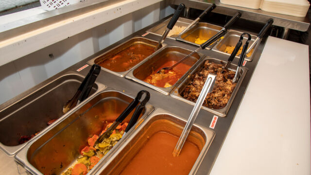 Some of the Dominican and Colombian cuisine by Sabor Restaurant & Bakery. photos of food in containers